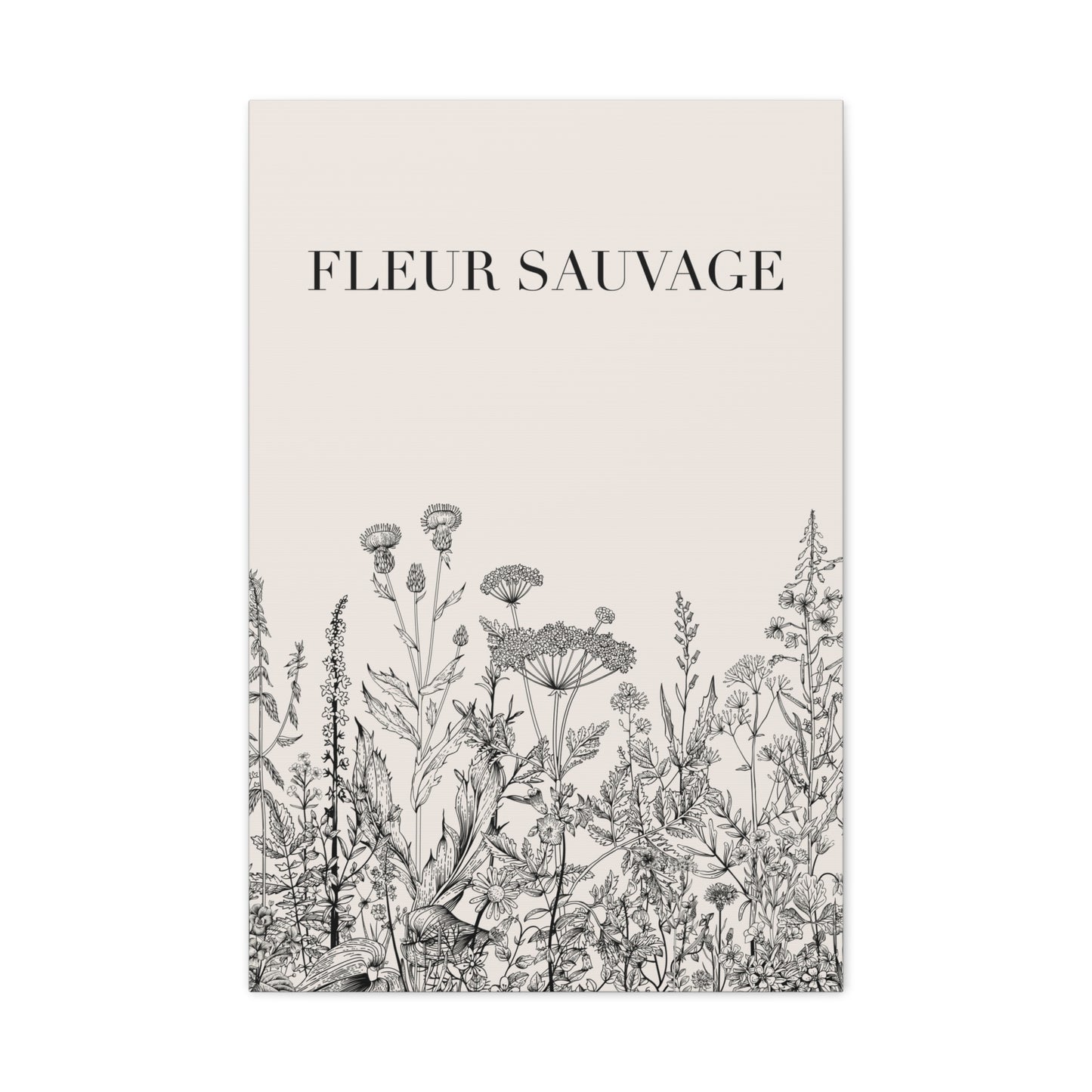 Floral Canvas Art Print - Fleur Sauvage