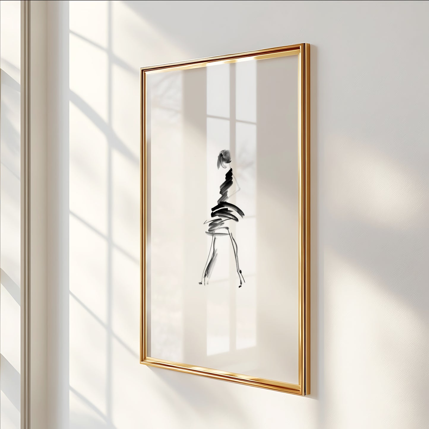 Fashion Sketch Wall Art – Minimalist Watercolor Illustration Print